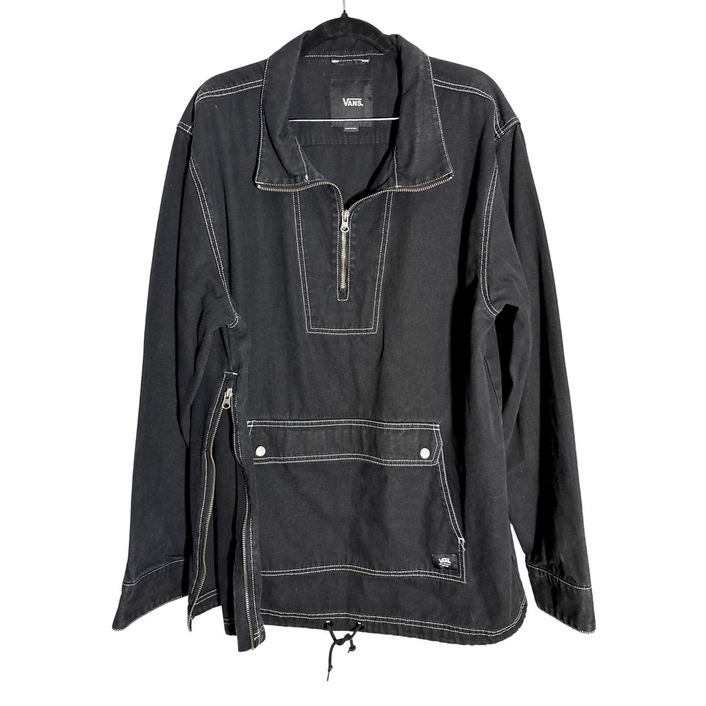 VANS Halifax Chore Jacket Popover Black sz XL Great Condition!!